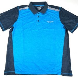 Amazon employee polo shirt delivery reflective Luly Yang Sz XL blue